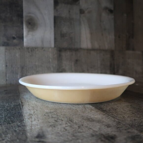 Vintage Fire King Peach Lustre 9" Pie Plate Baking Dish Midcentury Luster - Picture 1 of 8